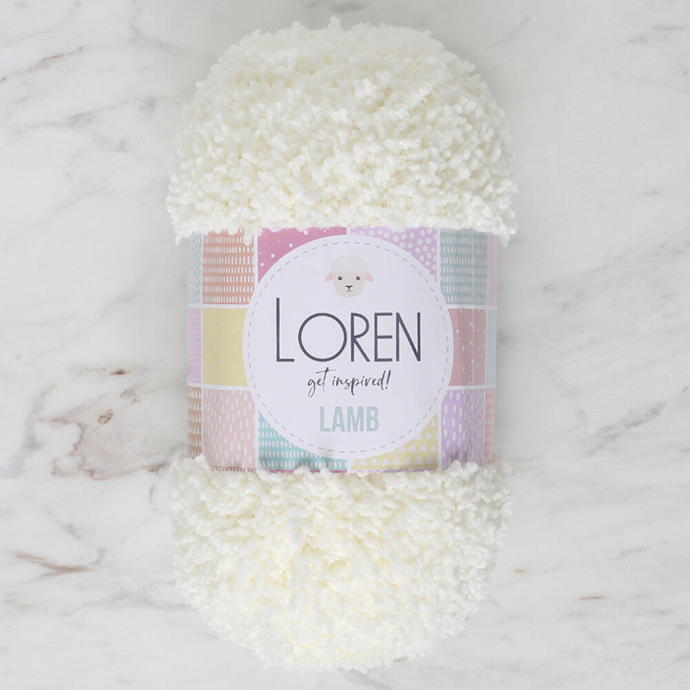 Loren Lamb Açık Krem El Örgü İpi - R019